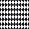 Seamless pattern with black rhombus. Chess or diamonds symmetric background