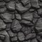 Seamless pattern of black stones, repetition background, texture of cracked rocks. Generative AI