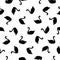 Seamless pattern of black swans