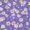 Seamless pattern with blooming apple branches. Spring blossoms floral background