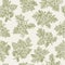 Seamless pattern with blooming hawthorn