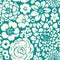 Seamless pattern with blossoming flowers