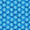 Seamless pattern with blue blossoms