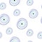 Seamless pattern with blue evil eye vector