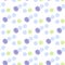 Seamless pattern of blue, green and violet colored buttons