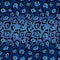 Seamless pattern blue leopard texture background