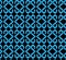 Seamless pattern with blue rhombs, black infinite geometric mosaic textile, abstract vector fashionable covering.