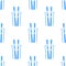 Seamless pattern with blue skis on the white background.