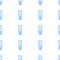 Seamless pattern with blue skis on the white background.