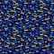 Seamless pattern with blue spots