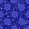 Seamless pattern with blue vintage gradient flowers
