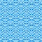 Seamless Pattern with Blue and White Waves. Waves of Water in Chinese Style. Vector Linear Ornament.