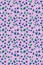 Seamless pattern of blueberries, green leaves and white bubbles on a light lilac background