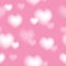 Seamless pattern with blurred hearts