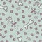 Seamless pattern - bones and traces of paws