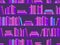 Seamless pattern with books, library bookshelf. Purple color. Synthwave, new retro wave in style 80s. Vector