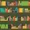 Seamless pattern bookshelves