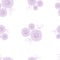 Seamless pattern with a botanical ornament of purple asters isolated on a white background for printing on textiles, home decor,