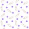 Seamless pattern bottle baby purple circles dot