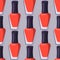 Seamless pattern with a bottle of red nail polish. Cute bright print for manicure or beauty salon. Hand health care