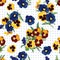 Seamless pattern, bouquet of forget-me-nots