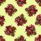 Seamless pattern of bouquets red tulips watercolor