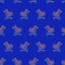 A seamless pattern, boxes in festive packaging lie in shopping trolleys, blue packaging and blue background