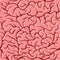 Seamless pattern with brains Vector