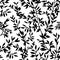 Seamless pattern branches silhouette