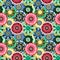 Seamless pattern from bright decorative flowers