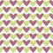 Seamless pattern with bright hearts in boho style. Vector romantic background. Great for wallpapers, backgrounds and fabric prints