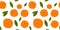 Seamless pattern with bright orange citruses