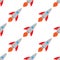 Seamless pattern. bright rockets on white background. Children`s illustration. The design is ideal for printing on