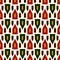 Seamless pattern with bright stylized triangles on white background. Repeated geometric figures wallpaper.