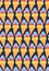 Seamless pattern with bright sweet pink ice creams