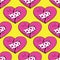 Seamless pattern broken and patched heart
