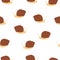 Seamless pattern brown snails silhouette on white, vector eps 10