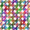 Seamless pattern brush colorful triangle. Rainbow color on white background. Hand painted grange texture. Ink geometric