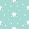 Seamless Pattern Brush Paste Tooth health. Sparkle star. Cute funny cartoon smiling character. Oral dental hygiene. Children teeth