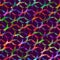 Seamless pattern with brush stripes and strokes. Rainbow watercolor color on violet background. Hand painted grange
