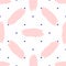 Seamless pattern with brush strokes on polka dot background. Paint, watercolor, brushstrokes.