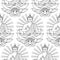 Seamless Pattern of Buddha, Lotus, light and Tiger