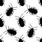 Seamless pattern with bug-soldier or Firebug . hand-drawn bug-soldier, Firebug . Vector