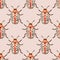 Seamless pattern with bugs, insects background