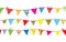 Seamless pattern with bunting flags