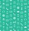 Seamless Pattern with Business and Financial Flat Icons, Endless Wallpaper