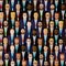 Seamless pattern with businessmen or politicians crowd. flat illustration of business or politics community.