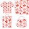 Seamless Pattern, Butterflies and Hearts