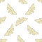 Seamless pattern with butterfly Bombyx mori. hand-drawn butterfly Bombyx mori . Vector