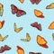 Seamless pattern with butterflys